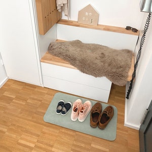 Floor protection mat made of vegan leather (different sizes) for shoes, desk pad, painting & craft pad, for kneading