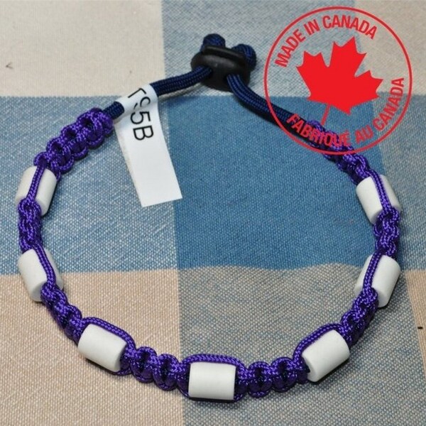 EM Natural Tick and Flea Repellent Dog or Cat Collar or Ankle Bracelet Purple coloured Fineline