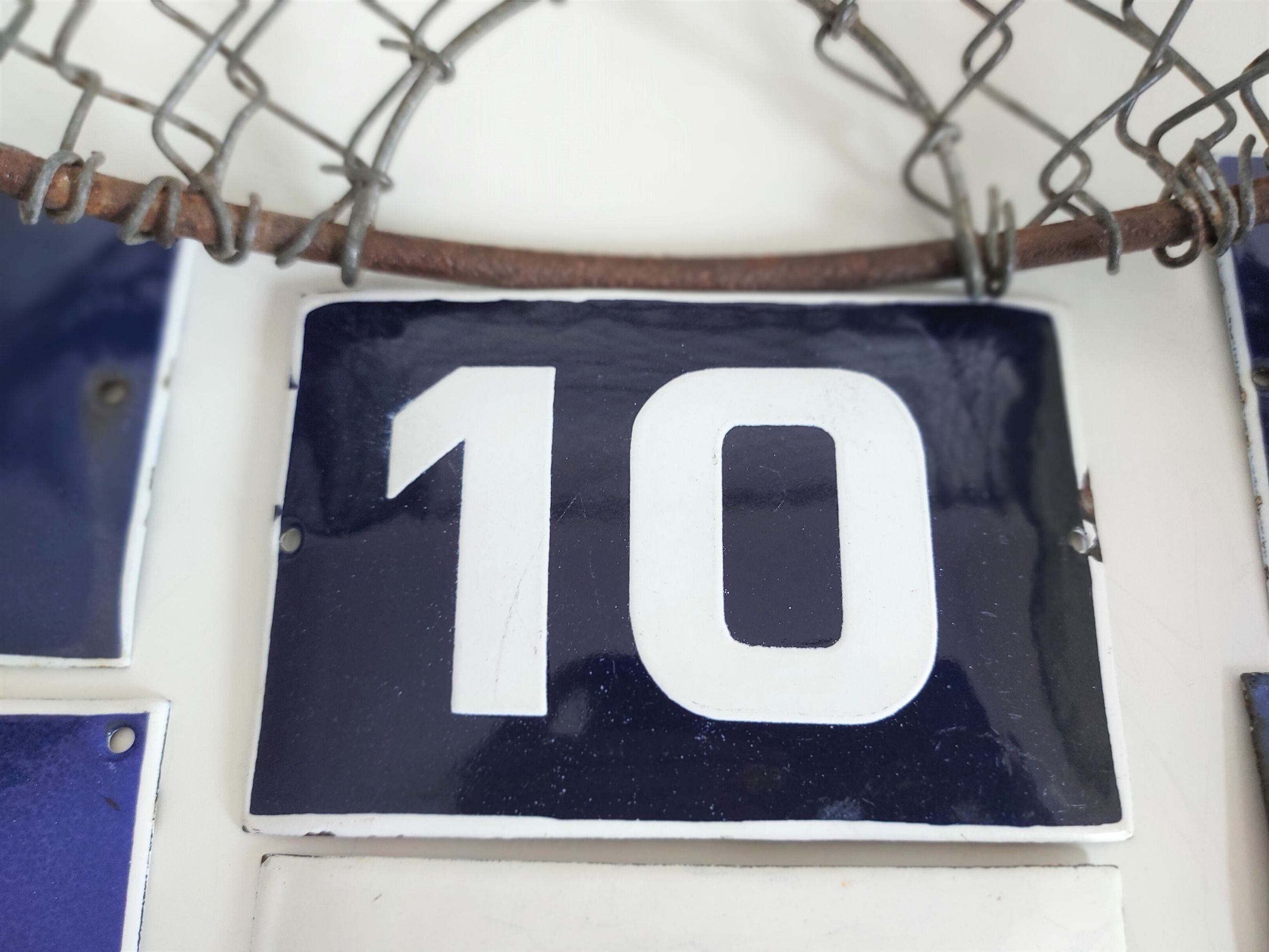 Vintage Enamel Door Number Plaques House Numbers Enamel Etsy UK