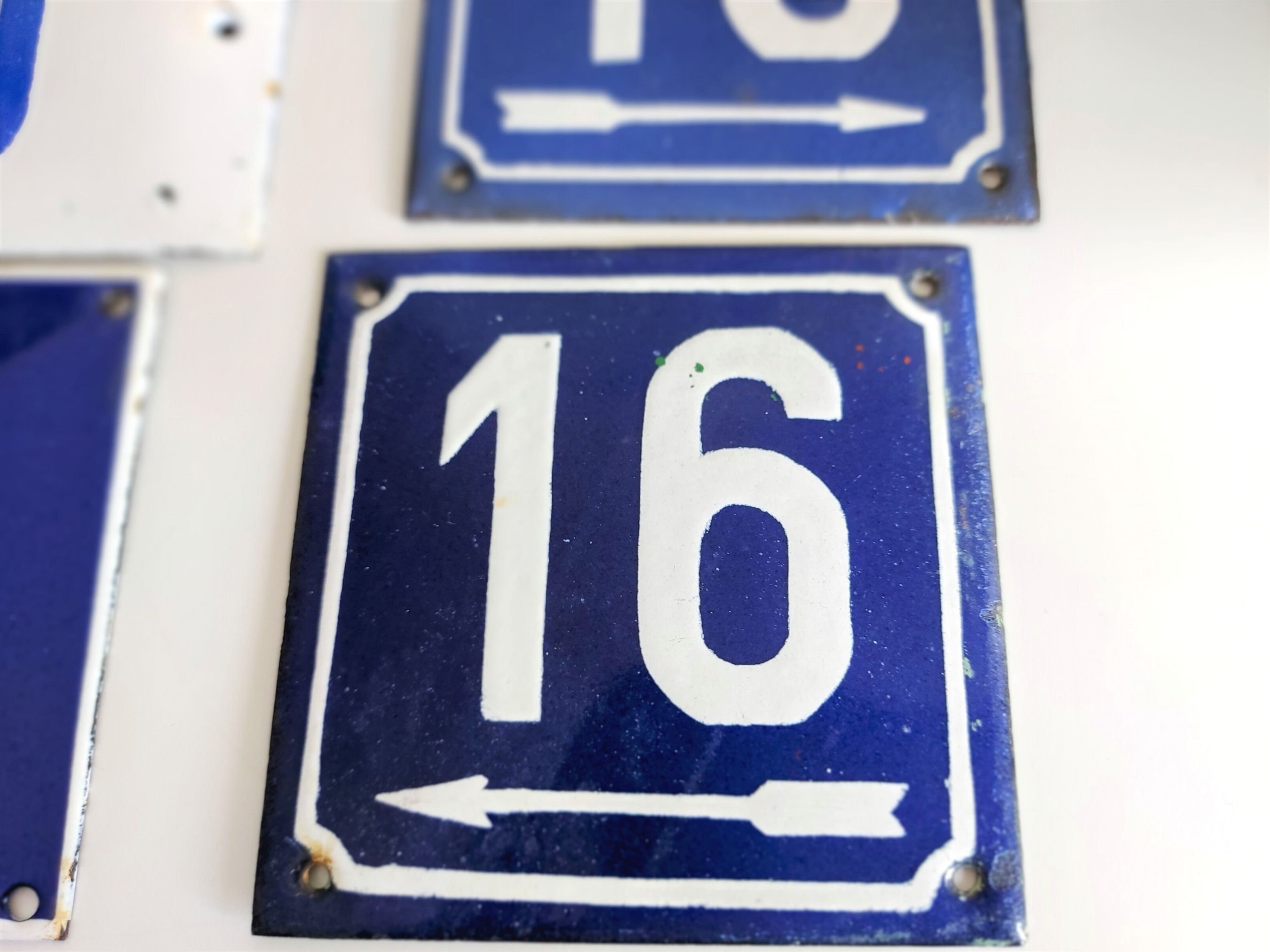 Vintage Enamel Door Number Plaques House Numbers Enamel Etsy UK