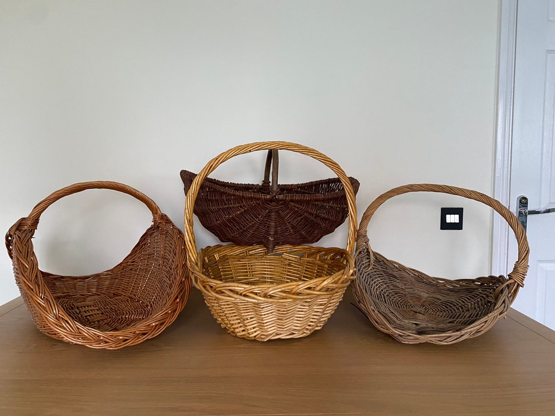 A Selection of Large Wicker Baskets, Trugs Etsy UK