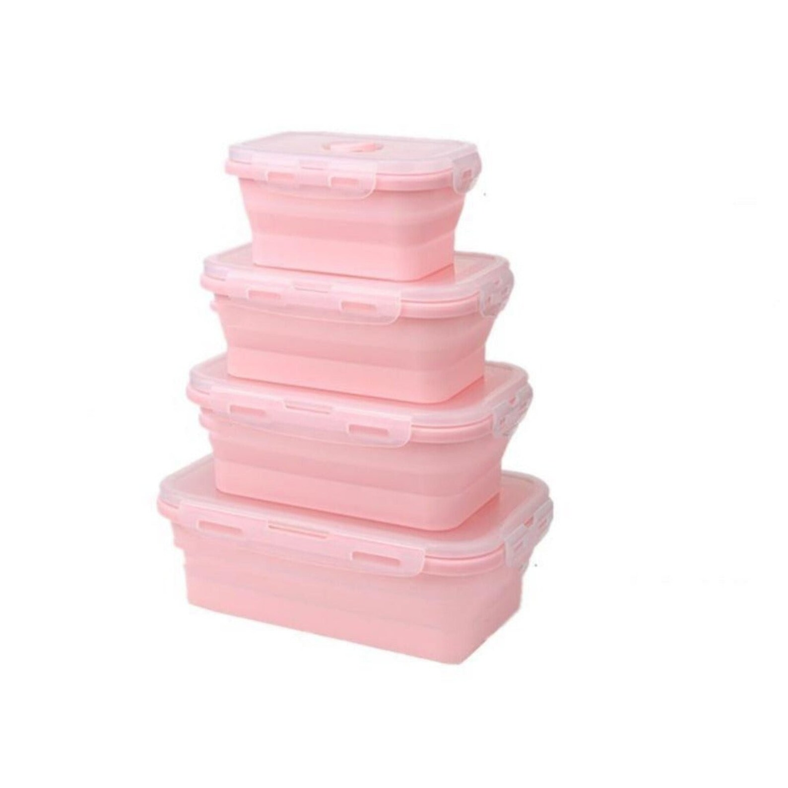 Collapsible Space Saving Food Storage Containers Set 4 Pcs Etsy