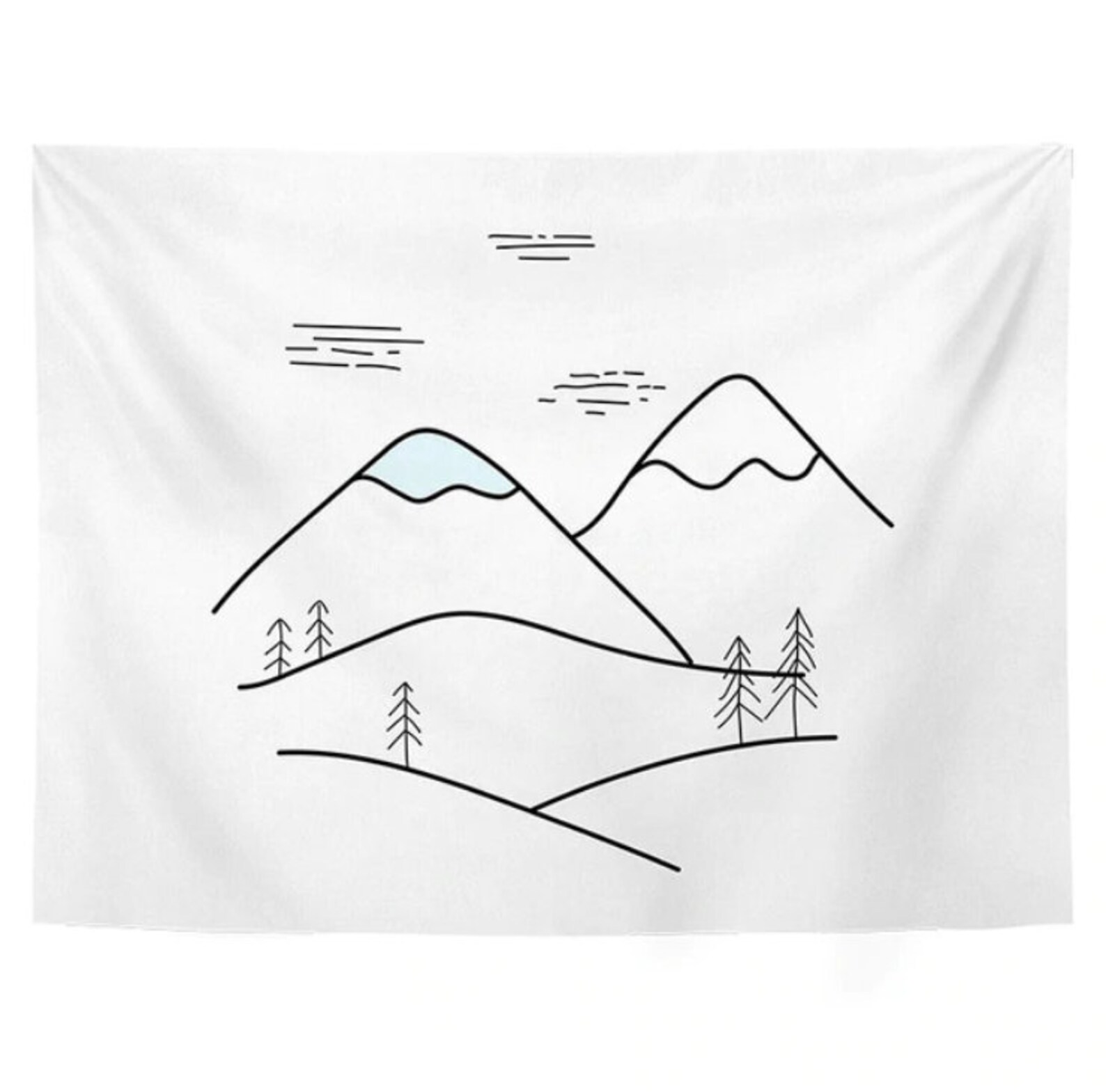 Cartoon simple drawing Tapestry colorful Polyester tapestry Etsy