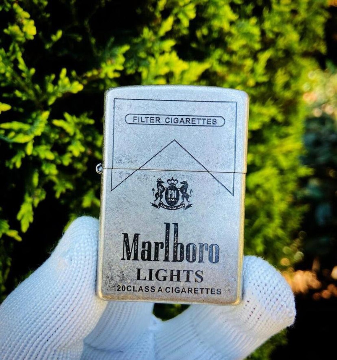 Zippo Lighter Marlboro Lıghts Silver Collection Lighter Etsy