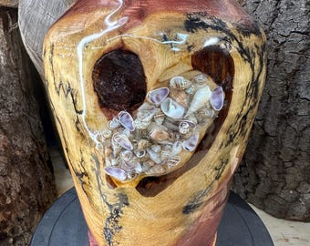 Custom Cedar Urn 220cc Fractal Wood Burning