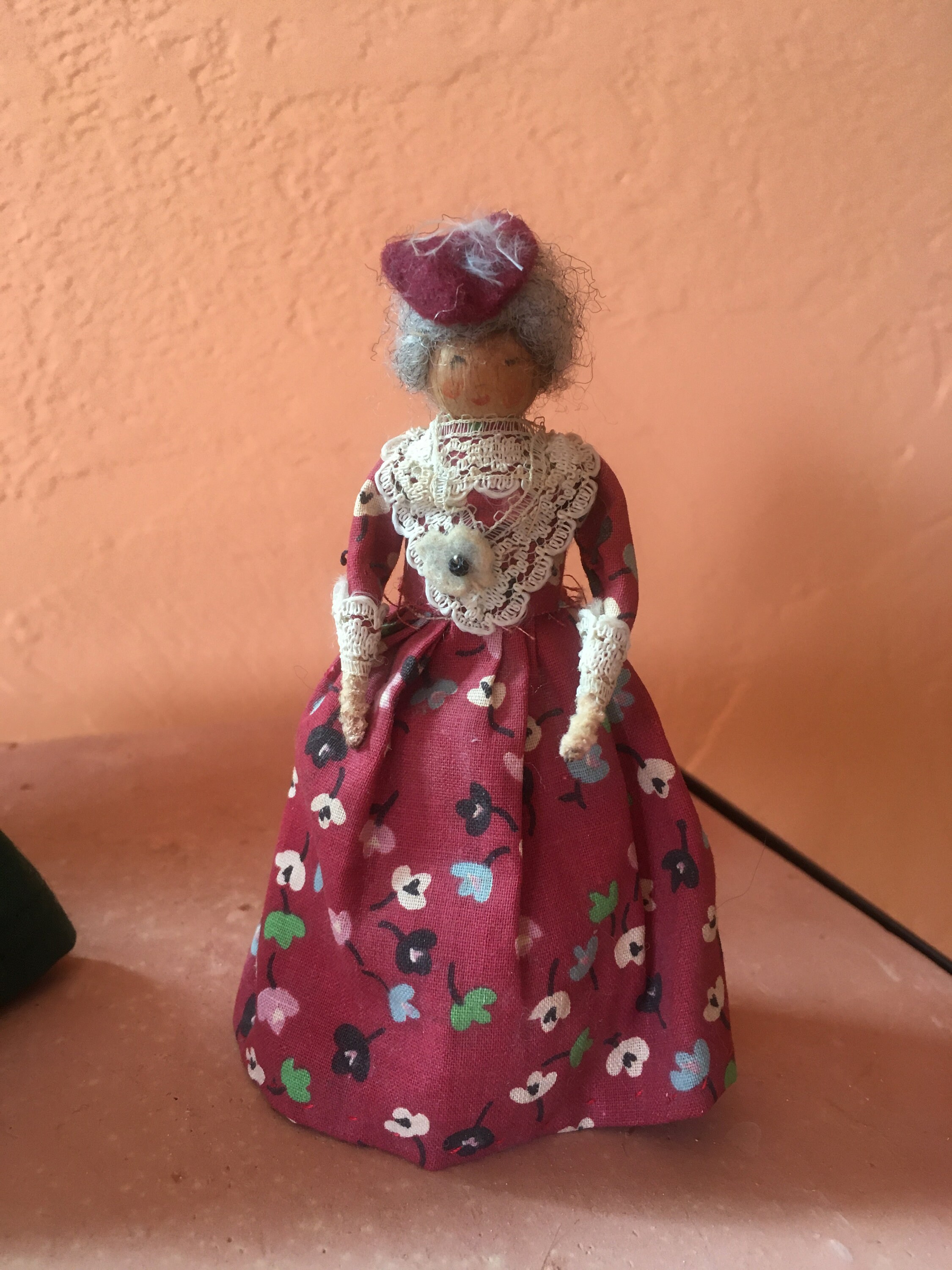 Two handmade clothespin dolls vintage one of a kind Etsy