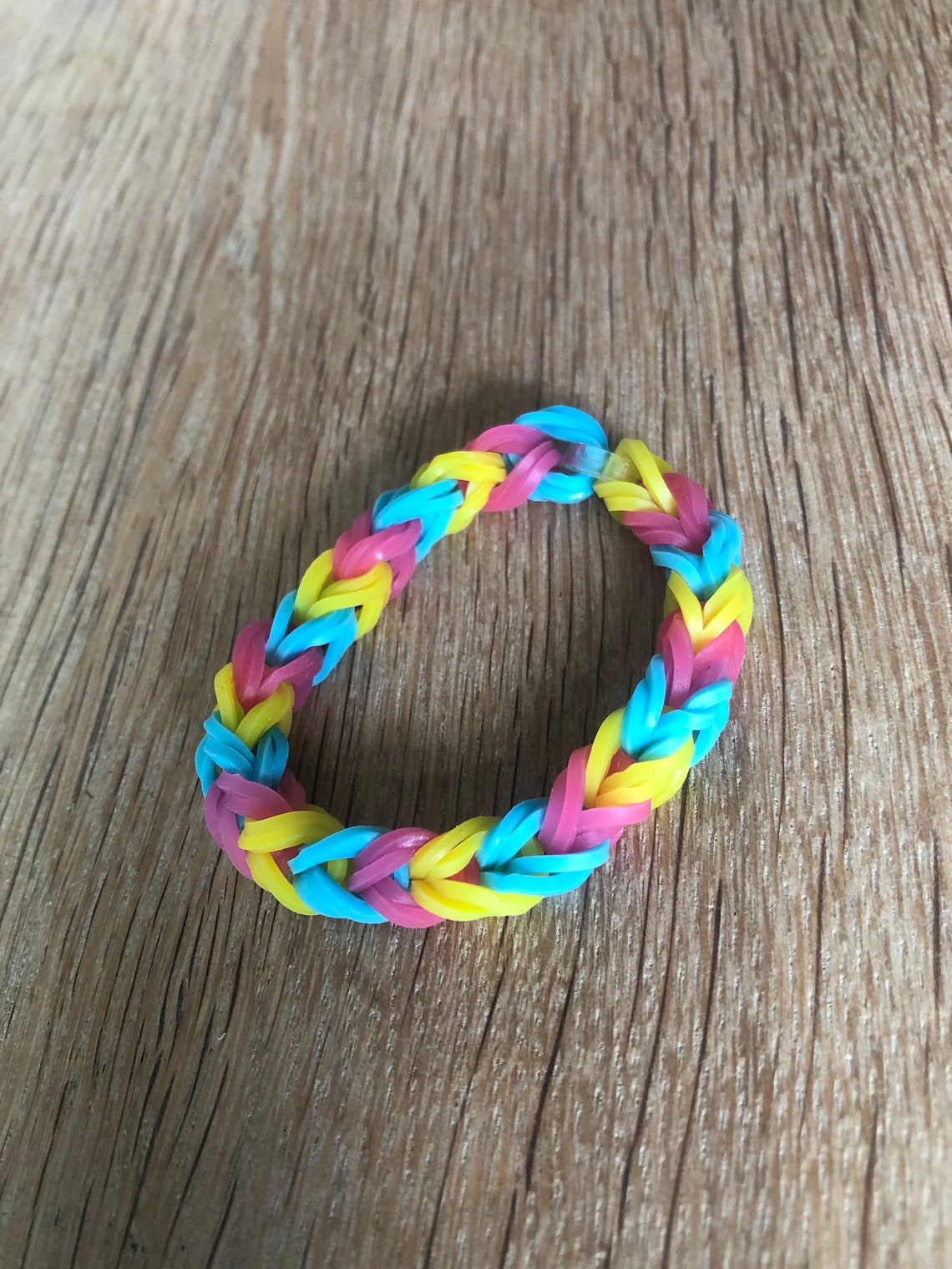 Custom Made Pastel Rainbow Loom Bracelet Etsy