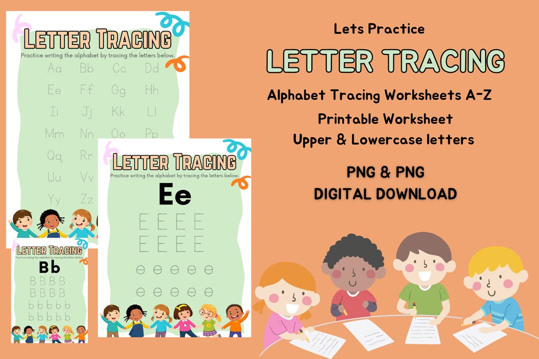 Printable Alphabet Tracing Worksheets ABC/ Letter Tracing/kindergarten ...