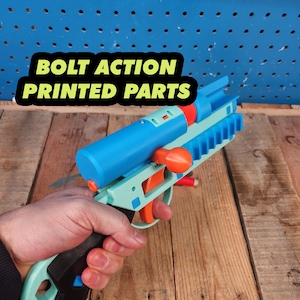 3d printed parts Bolt Action GenCoMegawerks XShot Micro Blaster Reshell Type 7