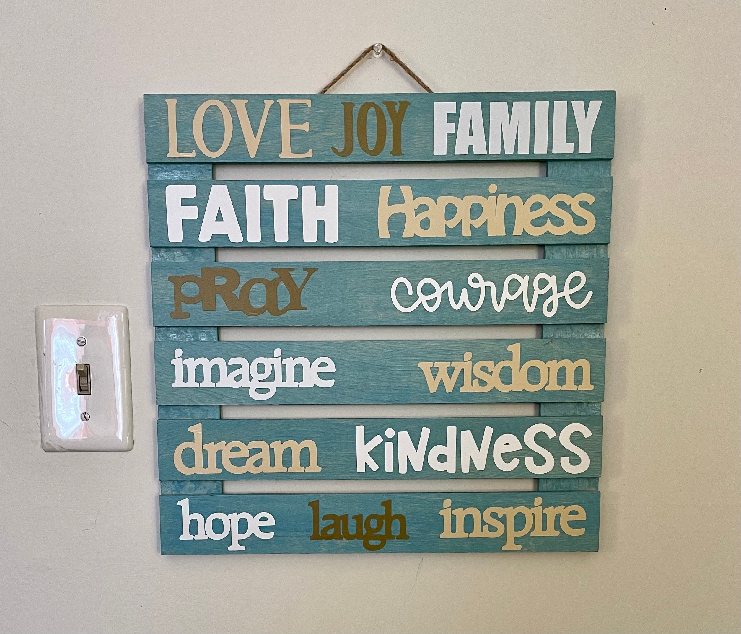 Inspirational Hanging Wood Wall Plaque 14 x 14 Etsy
