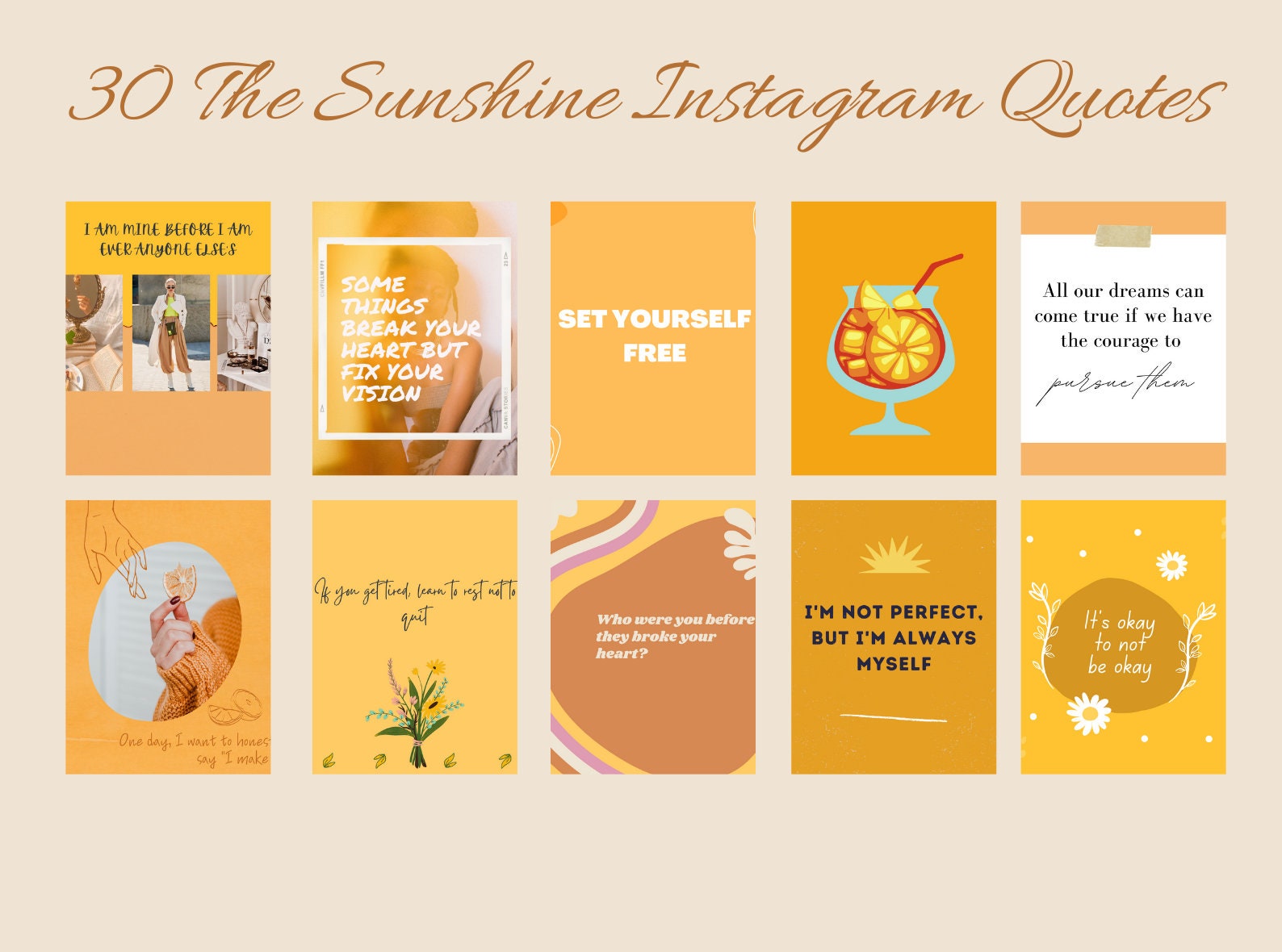 30 Sunshine Instagram Quotes Bright Instagram Creative Etsy