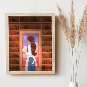 Belle&#39;s Library Art Print
