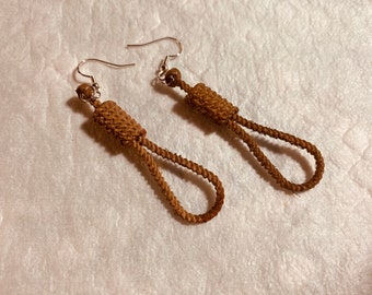 Hanging rope earrings
