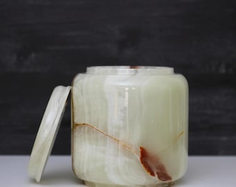 Marble Cremation Urn | Natural Marble Urn for Ashes | Onyx Memory Token Natural Marble Cremation Urn