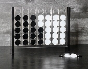 Unique Acrylic Connect 4 Set: Unique, Modern, High-Quality Game - Perfect Birthday Gift & Home Decor - Perfect Gift for Teens and Adults