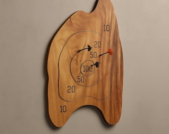 Vintage houten dartbord: rustiek gameroomdecor - handgemaakt
