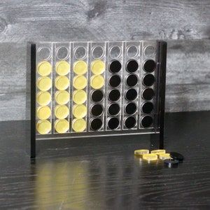 Acrylic Four in a Row Game: Modern Home Decor, Birthday Gift