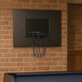 Black Leather Basketball Hoop Wall Decor | Indoor Hoop with Chain Net | Modern Sports Room & Man Cave Decor