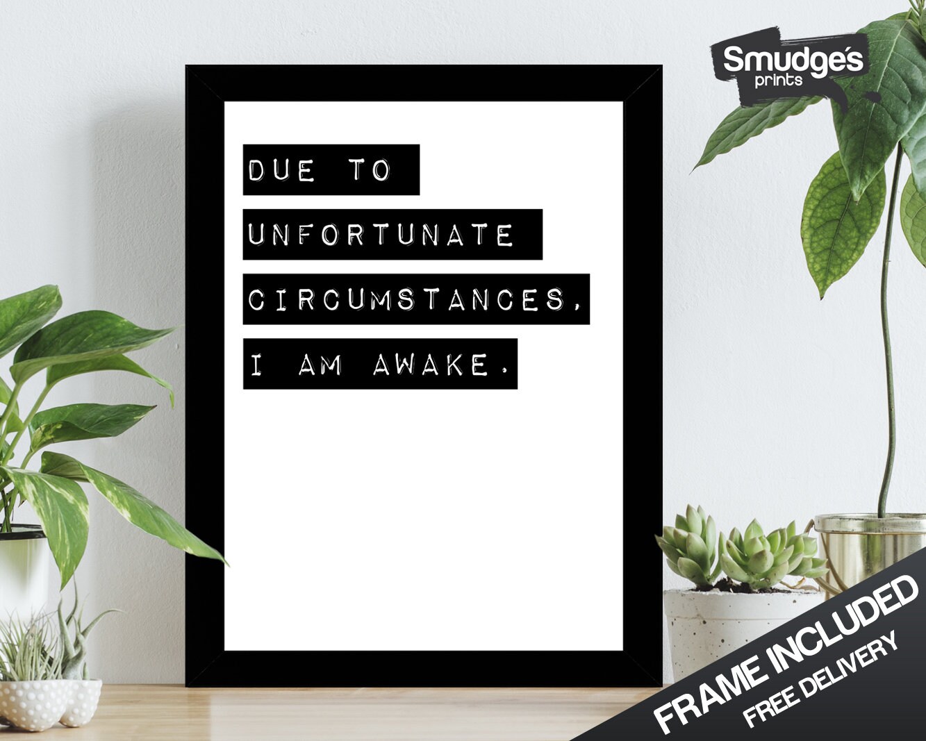 Funny A4 Framed Print // Wall Art // Minimalist // Gift // Etsy