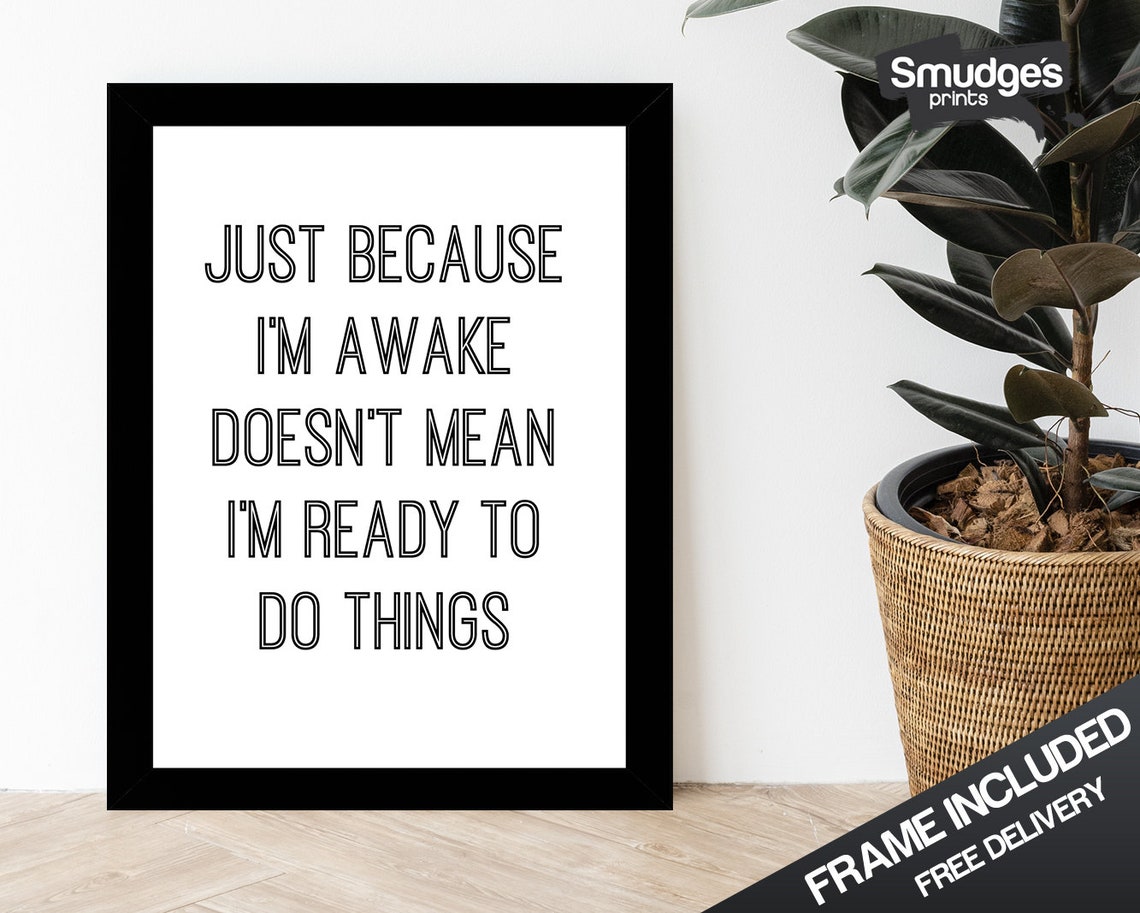 Funny A4 Framed Print // Wall Art // Minimalist // Gift // Etsy