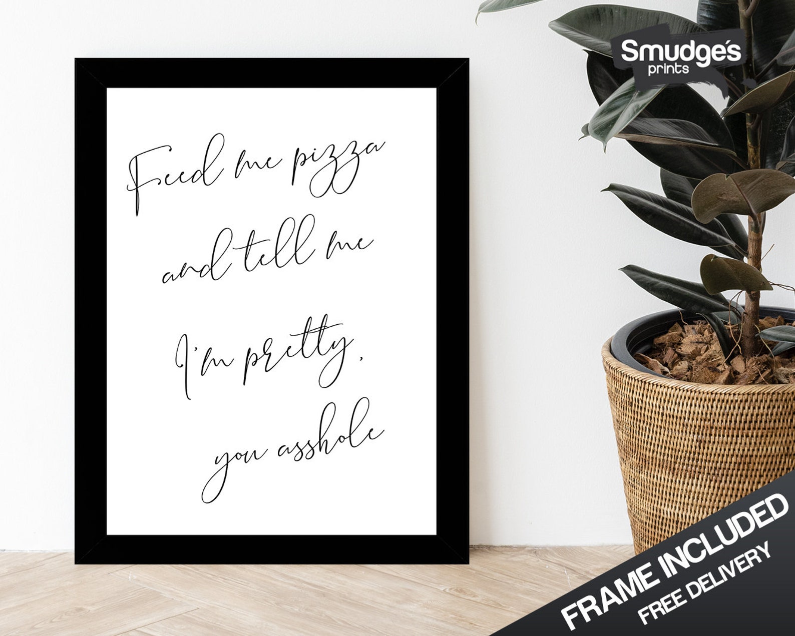 Funny A4 Framed Print // Wall Art // Minimalist // Gift // Etsy