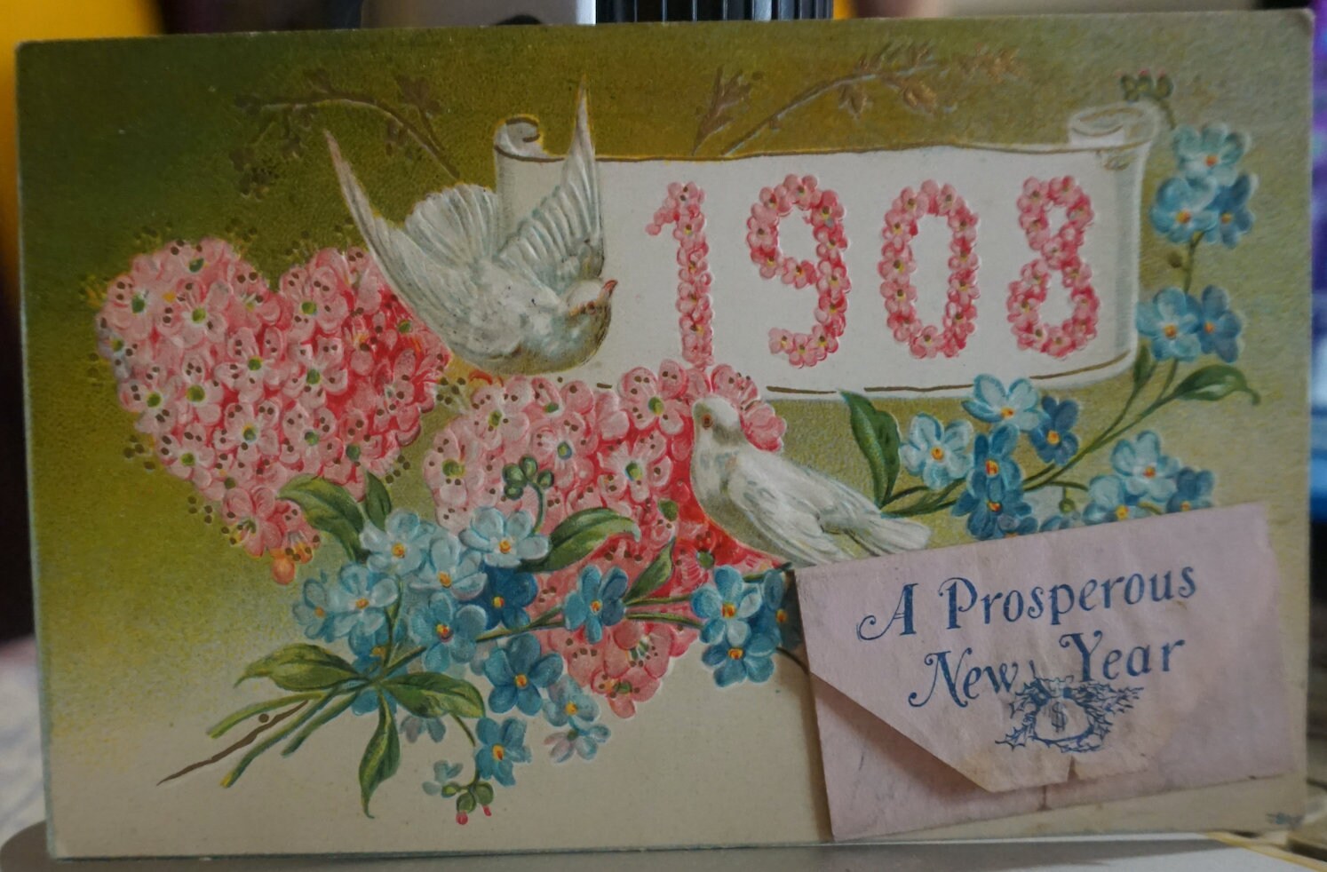 1907 RARE POSTCARD WITH 1 cent Franklin Etsy