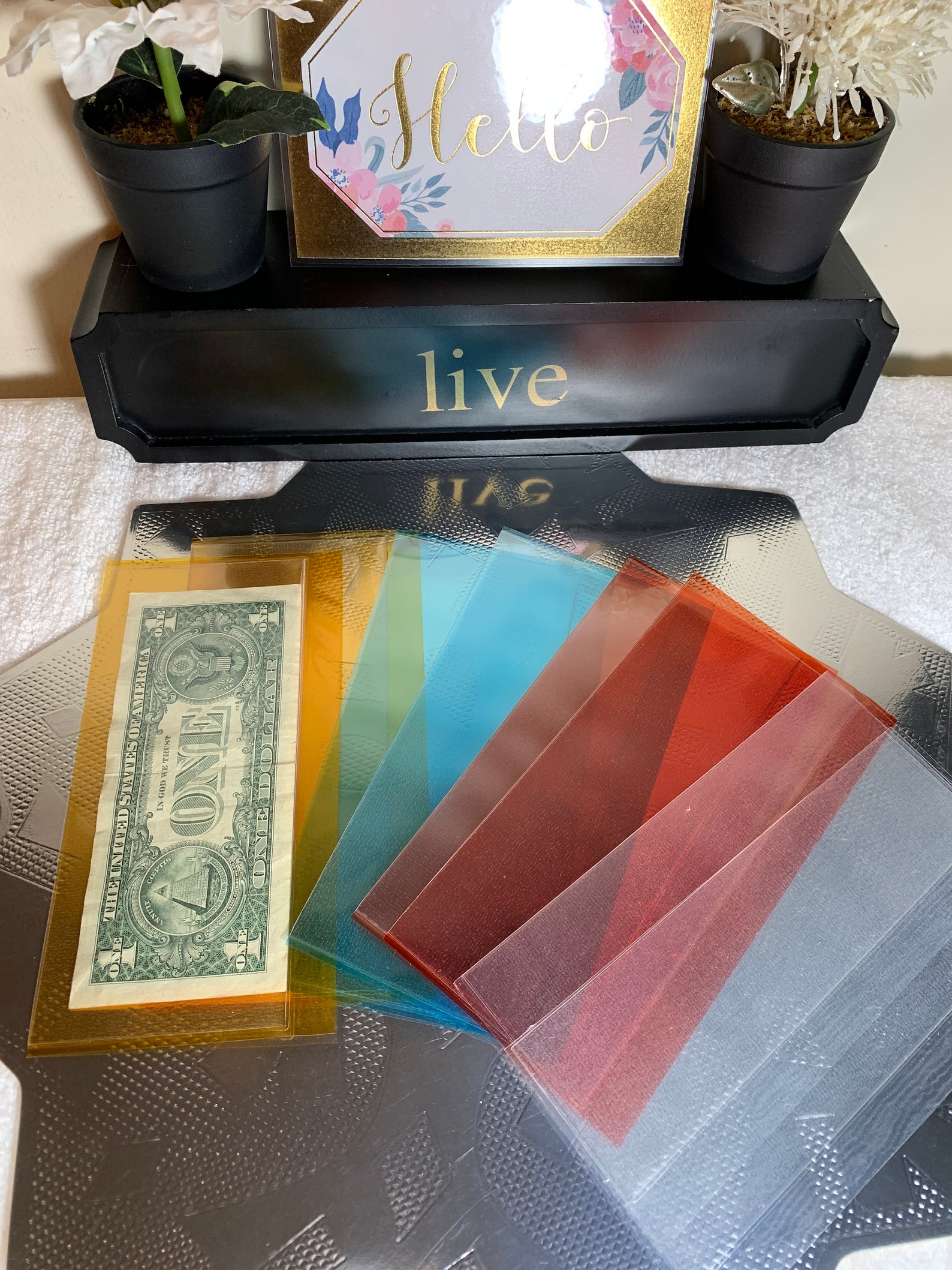 Clear & Colored Cash Envelopes Etsy