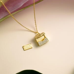 Personalized Engraved Gold Envelop Handwriting Necklace, Secret Hidden Message Necklace, Love Letter Message, Pouch Necklace Gift for Her