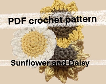 Sunflower and Daisy Crochet pattern