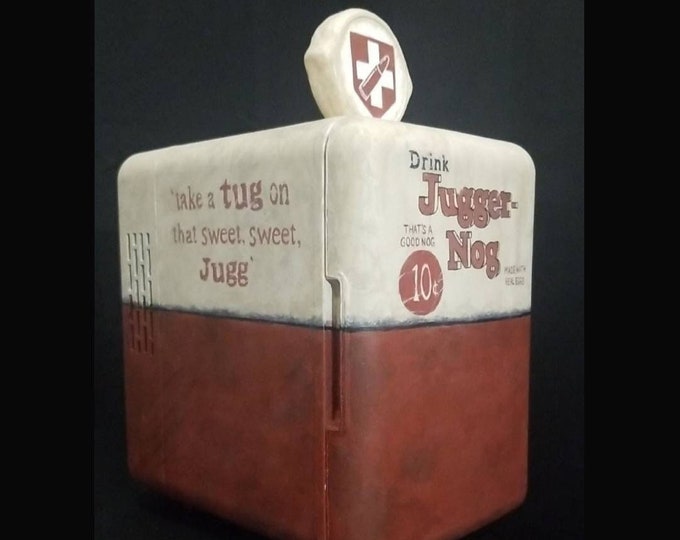 Call of Duty Juggernog Mini Fridge Painted to Match the Original