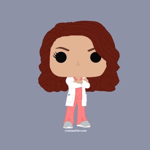 Addison Montgomery / Shepard in Pink or Blue Scrubs Custom Figurine