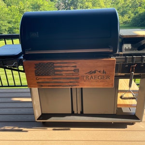 AJinTeby Frontablage Für Traeger Woodridge/Timberline/Ironwood – 67,9 X 25,4 Cm, Abnehmbar – Mit 4 Haken, P.A.L-kompatibel