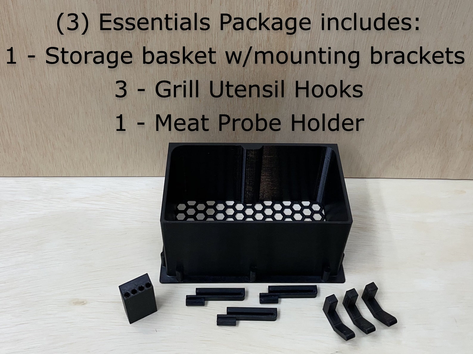 Pellet Smoker Storage Basket w/Accessories for Traeger and Etsy
