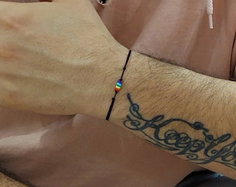 Pride Fußkettchen für Männer oder Frauen - LGBT CSD Festival Schmuck, Fußkettchen Gay Lesben Bisexuell Bi Transgender , handgefertigt Boho Style, Sommer