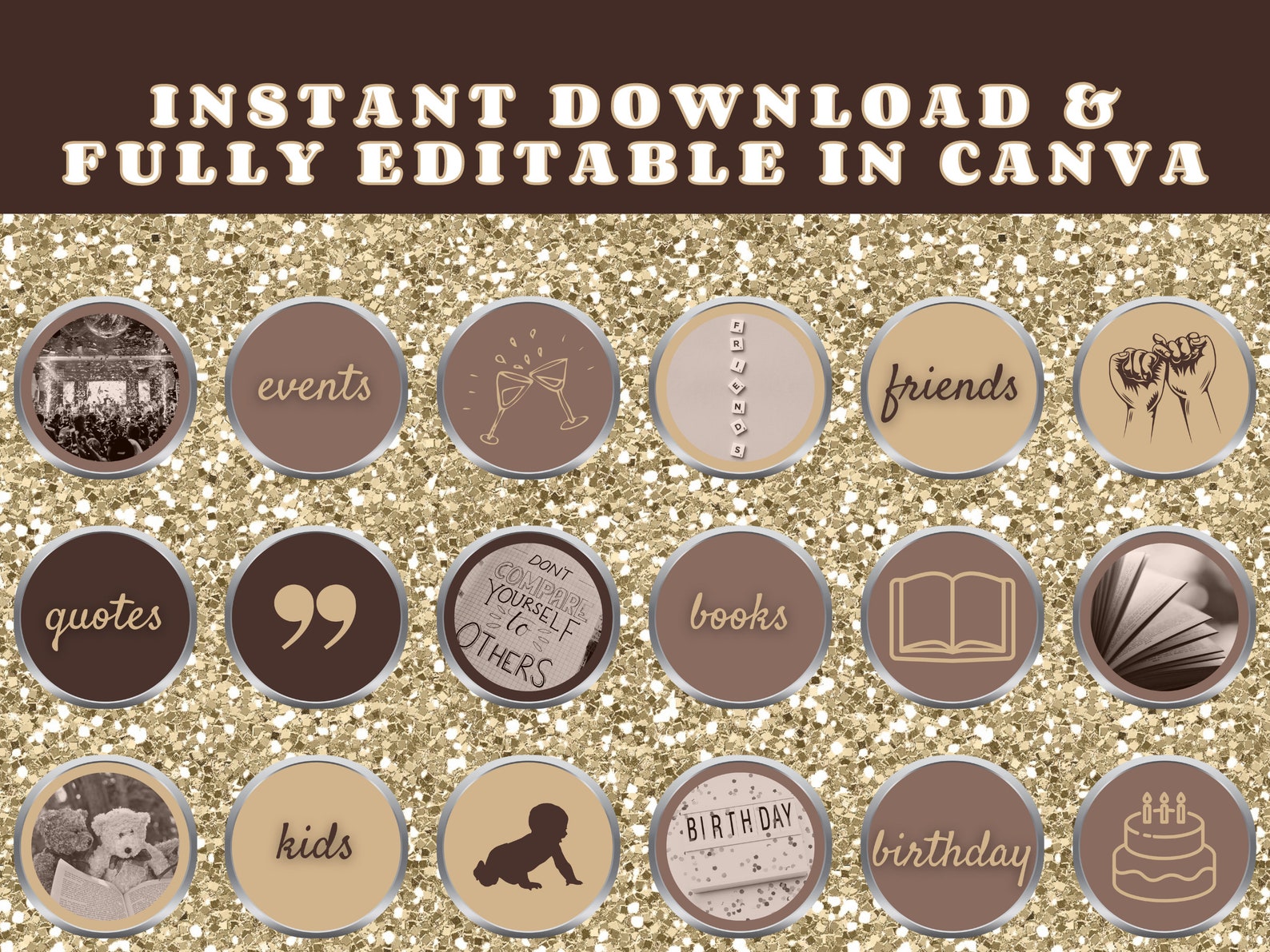 Brown Instagram Highlight Icons Covers Instagram Highlight - Etsy