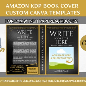 Canva Book Cover Templates: 6x9" KDP Paperback (Digital Download)