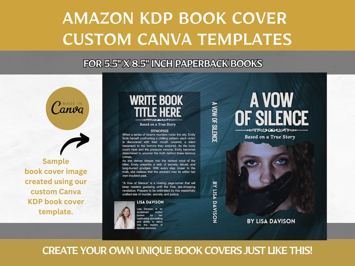Editable Canva Book Cover Templates 5 5x8 5 quot Paperback Amazon KDP Book Editable Canva Book Cover Templates 5 5x8 5 quot Paperback Amazon KDP Book