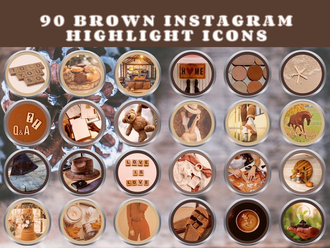 Brown Instagram Highlight Icons Covers Instagram Highlight - Etsy