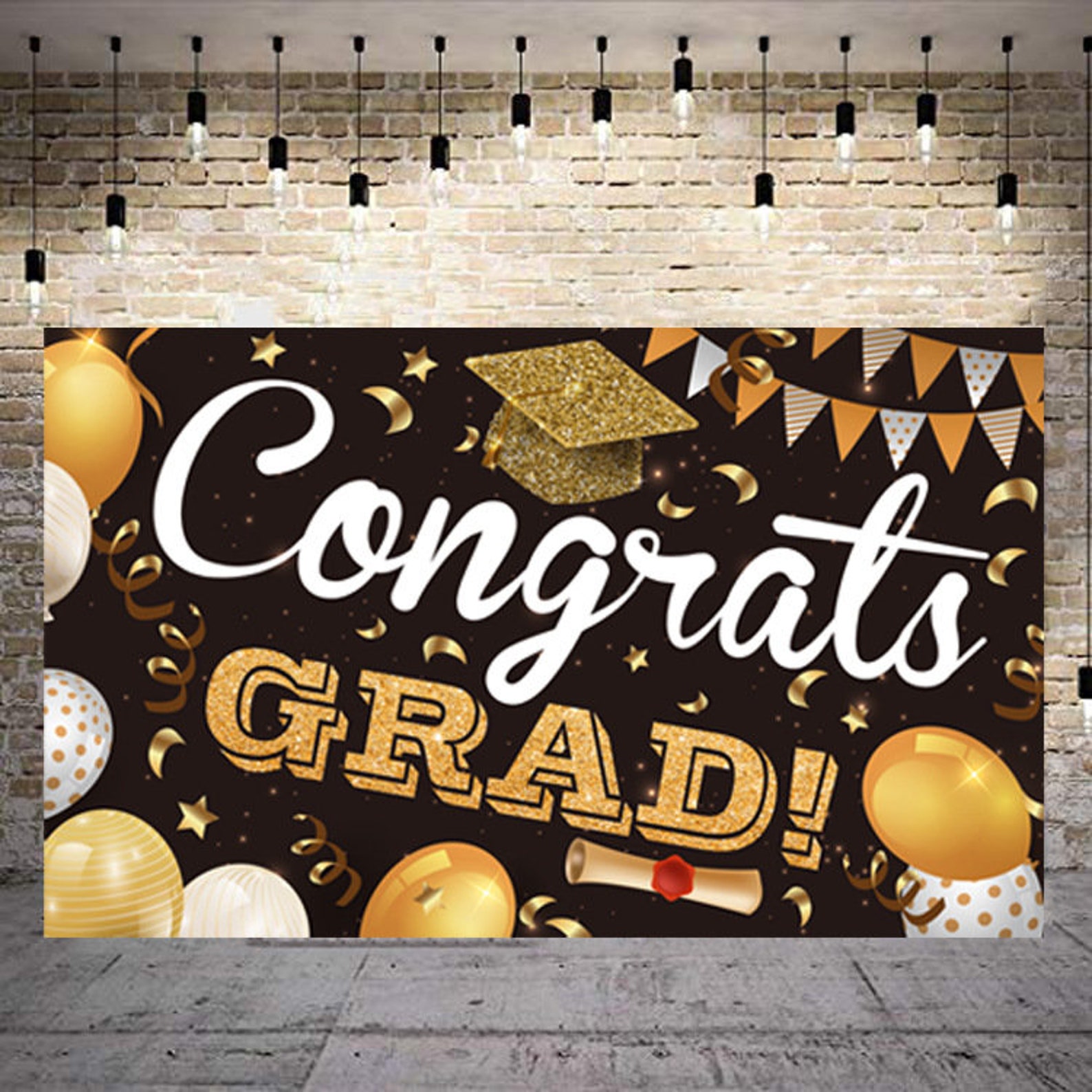 Grad Party Banner
 Evening Party Graduation Banner Decoration Graduation Party