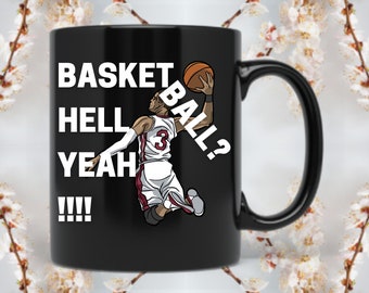 Basketball NBA Fan and Coffee Lover Mug | Basketball player gift for Men | Basketball coach gift | Basketball gift for boyfriend