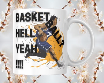 Basketball NBA Fan and Coffee Lover Mug | Basketball player gift for Men | Basketball coach gift | Basketball gift for boyfriend