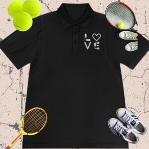 Men&#39;s Tennis LOVE Polo Shirt: Moisture-Wicking Lightweight Sportswear