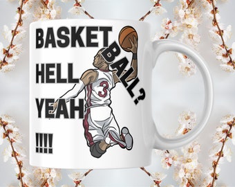 Basketball NBA Fan and Coffee Lover Mug | Basketball player gift for Men | Basketball coach gift | Basketball gift for boyfriend