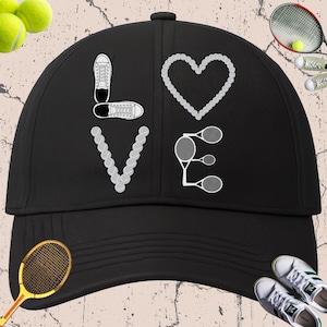 Tennis Is My LOVE Language Hat – Low Profile Baseball Cap for Tennis Lovers – Unisex Gift for Tennis Players & Fans, Tennis Mom, Tennis Dad