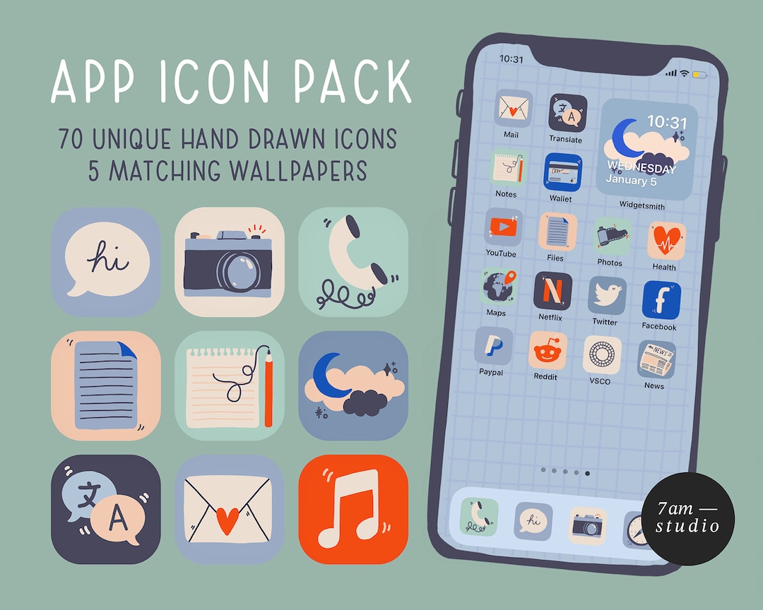 APP ICON PACK — Cute Ios Icons, App Icon Bundle, Ios 18 Icon Set ...