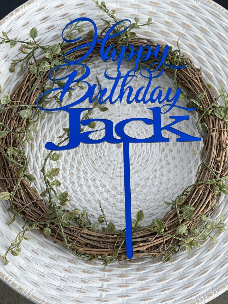 Personalised Cake Topper Custom Cake Topper Acrylic Topper Etsy Australia