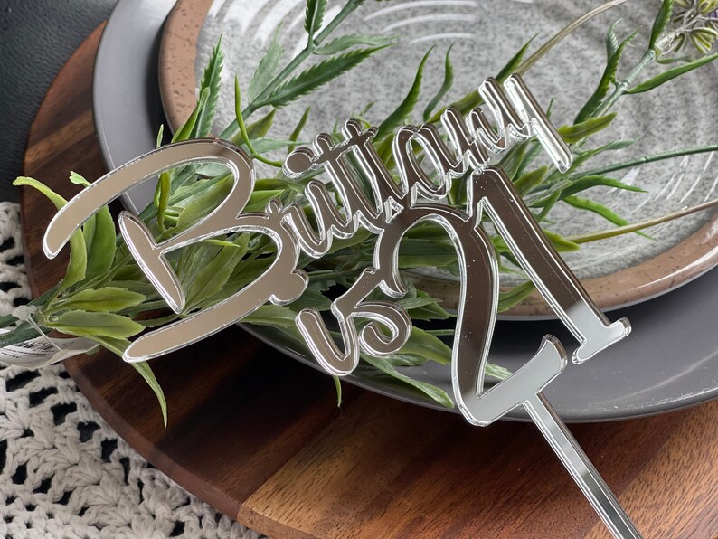 Personalised Cake Topper Custom Cake Topper Acrylic Topper Etsy Australia