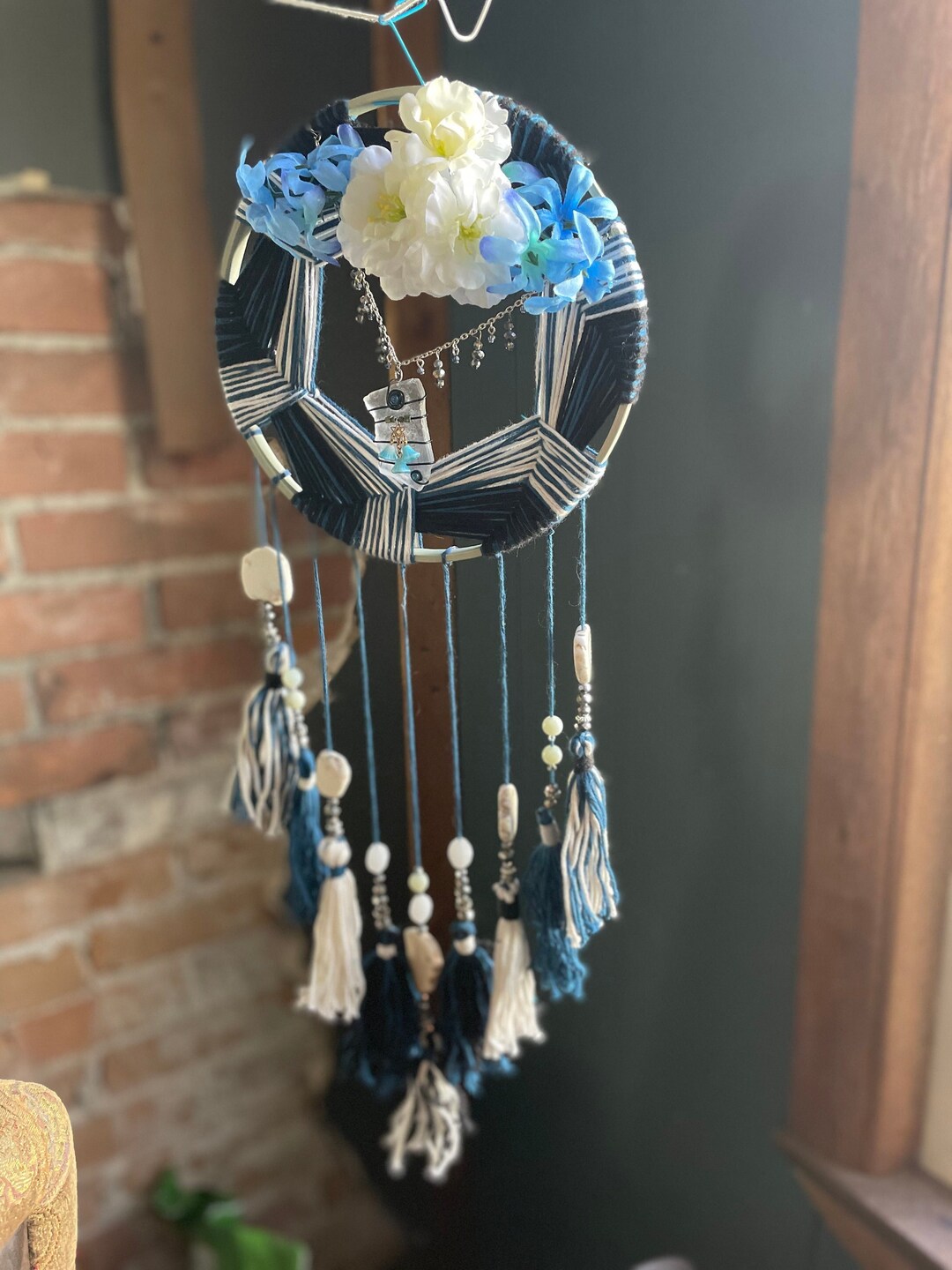 Black and Blue Dream Catcher - Etsy