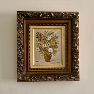Vintage Bouquet Oil Painting - Leo Ritter, Floral Painting, Original Art