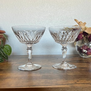 Vintage Baccarat Kristall Sherbet Gläser - Kristall Stemware, Carcassonne, Fine Dining